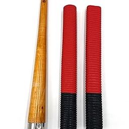 Sixteen Rubber Grip Bracelet Texture Two Cricket Bat Grip with One Wooden Cone for Cricket Bat Handle Grip, Pack of 3, Multicolour-image-30