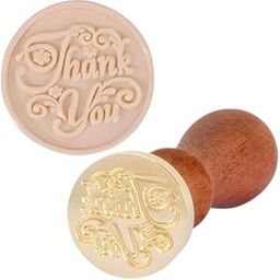 Velme Craft Thank you Design Wax Seal Stamp without handle, Sealing Stamp Perfect for Embellishment of Wedding Invitations, Cards, Envelopes, Gift Package-image-88