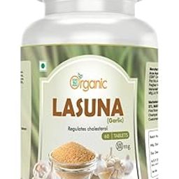 360 DEGREEORGANIC Lasuna Tablets 500mg, Natural Garlic Extract for cardiac Wellness, Blood Pressure & cholesterol-2