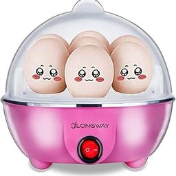LONGWAY Eggo Egg Boiler Electric Automatic Off 7 Egg Poacher for Steaming, Cooking Also Boiling and Frying, Multi Colour-27