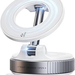 ILKCC Vacuum Suction Magnetic Phone Holder, 2025 Upgraded Vacuum Suction Cup Mount for Magsafe, 360° Adjustable Foldable Portable Magnetic Car Phone Stand for Cars/Gyms/Mirrors/Smooth Surface (White)-15