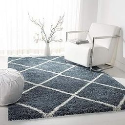 W R CARPETS & RUGS Premium Shaggy Rug (Blue & Ivory, 5X7 FEET) Soft, Thick Pile for Cozy Comfort, Ideal for Home Décor, Available in Elegant Colors & Sizes-image-27