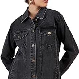 Black Washed Denim Oversized Jacket-image-20