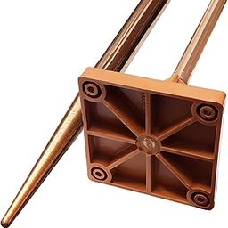 Daystar Solutions (GroundOne) Copper Bonded Single Spike Lightning Arrester | 13 mm Diameter | 1016 mm Length | Base Plate 92x92 mm | for Protection Coverage from The top Point | Pack of 1-19