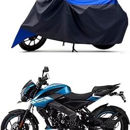 RS ENGLAND - All Season Protection Bike Cover for Bajaj Pulsar NS 125 BS6 Bike Cover with Water-Resistant and Dust Proof Premium 190T Fabric_Blue Stripe-image-49