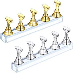Beauty Empire Acrylic Nail Display Stand Nail Tip Holder Magnetic Nail Practice Stand Fingernail Nail Art Stand for False Nail Tip Manicure Tool-43