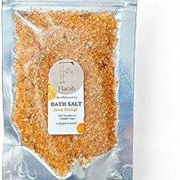 Juicy Orange Bath Salt 100g – Uplifting Citrus Bath Soak with Sweet Orange Oil & Chamomile Flowers | Energizing & Mood-Boosting | Non-Messy Formula for Clean Tub-image-14