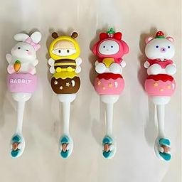 Kids Toothbrush Animal Design Soft Tooth Brush, Extra Microfiber Soft Bristles Toothbrush For 2-7 Years Old Children, Manual Toothbrush For Kids, Boys And Girls (All 4)-image-68