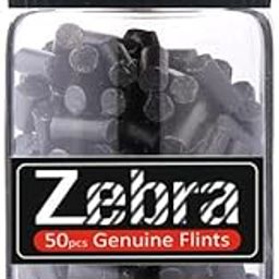 Zebra (Black, Pack of 50 pcs) Genuine Lighter Flint Stone I Fit to All Zippo Fluid, Kerosene Oil, Gas and Petrol Fuel Used Grinding Wheel Pocket Lighters Accessories-20