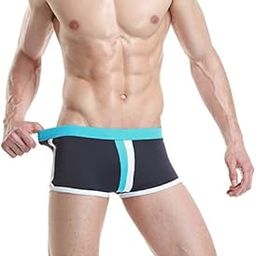 Blue White, XL : Swimsuit 2016 Men's Beach Wear Waterproof Pants Swimwear Men Swim Pants for Boys Swim Trunks Swimsuit Bottoms 1520810-image-17