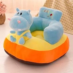 RVA Baby Sofa Seat Chair Soft and Rocking Chair Hippo Design Baby Supporting Seat Soft Plush Cushion Sofa and Chair for Kids/Baby - for 3 Months to 3 Years (SkyBlue)-picture-14