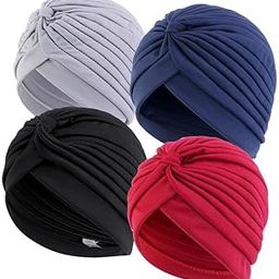 TKSA STYLE Men & Women, Stretch Polyester Pagri Headwear Hair Wrap Turban Hat Chemo Beanie Cap Head Scarf Hijab Silky Turban Hats Boys and Girls-25