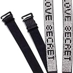 Letresor Rhinestone Silver Bra Straps Decorative Bra Straps 1 Pair of Single Row Crystal Rhinstone Bra Underwear Straps Dress Straps for Strapless Dress-image-38