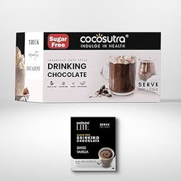 COCOSUTRA Sugar Free Drinking Chocolate | Travel Friendly Gift Hamper | Swiss Vanilla Hot Chocolate | 20 Sachets | Low Carb, Low Calorie | Stevia & Erythritol based | Vegan | 400g-image-10