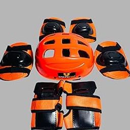 SPEEDFOX Kids Multi-Sport Safety Helmet Set with Protective Gear | Adjustable Size for Skating, Cycling, Skateboarding | Protective Gear for Boys & Girls (Small) (Orange)-19