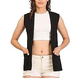 Women's Sleeveless Pocket Shrug � Cotton Blend, Casual and Comfortable-image-97