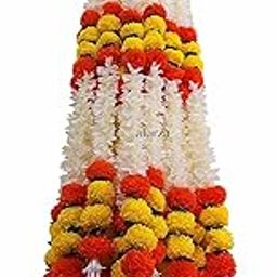 afarza Artificial Garland Marigold Flower Toran for Door Entrance Home Decoration 4pieces Pack (strings-2303)-4