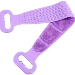 KAYI Dual Side Silicone Shower Bath Belt Back Scrubber Brush and Massager Foot/Sole Cleaner Shower Bath Belt(Multicolour)-image-16