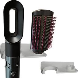 CRYSENDO Wall Mount Holder Compatible With Dy-son Airwrap Complete, Long & Multi-Styler | Self-Adhesive Organizer Rack For Hair Styler & Attachment (White)-image-4