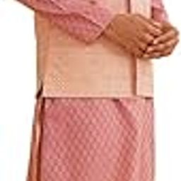(Since 1958 Men's Jacquard Silk Kurta and Pyjama with Nehru Jacket-picture-15