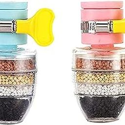 Tap filter Multilayer | Activated Carbon Faucet Water Filters Universal Interface Home Kitchen Faucet Tap Water Clean Purifier Filter Cartridge Five Layer Water Filter-Pack of 2-12