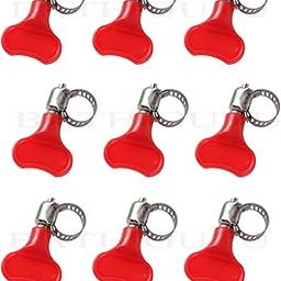 BATH GURU Stainless Steel Hand Adjustable Worm Gear Key Type Hose Clamps 1.5 Inch Gas Water Tap Garden Pipe Clamp Clips for Plumbing Mechanical & Multi Uses (Pack Of 9, 1.5 Inch)-image-1