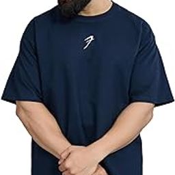 FUAARK Mens Ignite 3/4 Sleeves Cotton Oversized Fit Printed Gym Workout & Casual T-Shirt-image-76