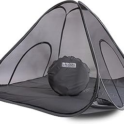 AL-UQBA Polyester Adults Washable King Size Double Bed 6.5×6.5 Feet with Foldable Double Sided Gate Mosquito Net (Black)-picture-2