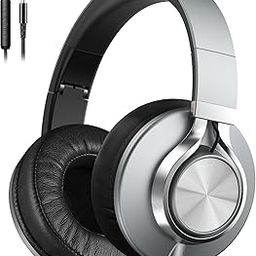 AILIHEN Wired Headphones with Microphone Volume Control, Noise Reduction Over Ear Headphones Wired 3.5mm, Super Soft Corded Headphone for Cellphones, Tablet and Chromebook (Grey)-18