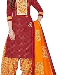 jevi prints Women's Cotton Printed Stitched Patiyala Salwar Suit Set-picture-1