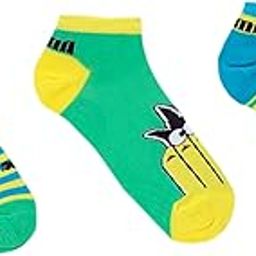 Cotton Unisex-Kid Graphic Sneaker 3P Ankle Length Socks- Kid, Anndean Toucan- Blazing Yellow, 31/34 (93372701)-image-1