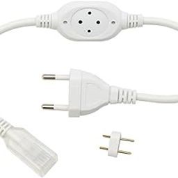 SEER LED Rope Light Power Adapter, 220V 2-Pin 6mm, SMD 3014 Strip Connector, White-picture-29