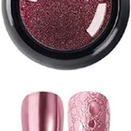 Purple Chrome Mirror Effect Nail Powder, Metallic Glitter Dust for Nail Art, 1g-picture-14
