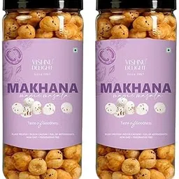Vishnu Delight Organic Roasted Makhana, Magic Masala Flavor, 2 Packs of 80g Each - Crunchy, Deliciously, and Full of Flavorful Indian Spices-image-50