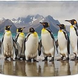 Nander Cute Penguin Family Large Sized Round Storage Basket Collapsible Kids Baby Laundry Basket Children Nursery Bedroom Dirty Clothes Hamper Storage Bin Toy Organizer-image-61