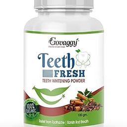 Govaggy Teeth Whitening Powder | Enamel Safe & Effective Teeth Whitener Solution| Stain Removal and Triple Mint Formula For Long Lasting Freshness | Teeth Cleaning Dental Kit For All Teeth Types-15