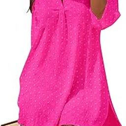Womens Swimsuit Coverups White Chiffon Bikini Swimwear Beach Cover Up Dress Shirt-picture-39