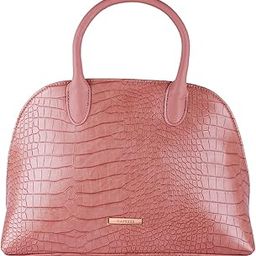 Zoia Satchel Bag, Medium | Stylish Croco Finish Handbag for Women with Chic Grab Handle, Adjustable & Detachable Sling Strap | Secure Zip Closure | Perfect for Casual & Daily Use-24