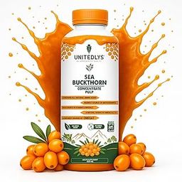 Unitedlys Sea Buckthorn Pulp Juice 500ml | Cold-Pressed Herbal Supplement | Rich in Vitamin C, Omega 3 6 7 9 & Antioxidants | Supports Immunity, Skin Glow & Gut Health | Natural & Pure-28