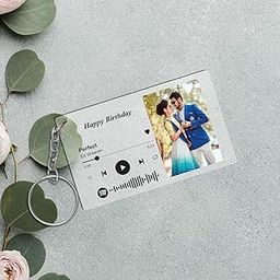 Gifteee Customized/Personalized Spotify Keychain With Song Code & Photo | Gifts For Men Or Women | Printing Horizontal | Size (51 X 76 mm) | Acrylic-image-120