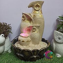 Craftisan Three Step Table Top Water Fountain for Home Décor/Office/Indoor & Outdoor/Garden/Puja Room/Vaastu-image-78