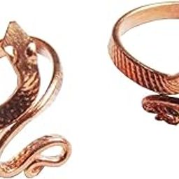 WanPosh 2 x Copper Snake Toe Ring Thumb Ring Women, Girls Ethnic Wear Meditation, Arthritis Relief, Adjustable Rings-image-61