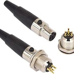 4 Pin Mini XLR TA4F Male Female Panel Mount Connector for Pro Microphones Set of 2-picture-28