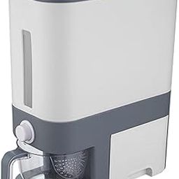 Kitchen Household pp Rice Bucket Household Organizer Storage Case Grey-18