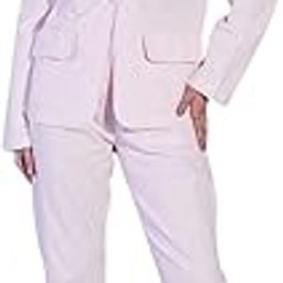 by The Indian Garage Co Women Regular Fit Casual Solid Flared Pant with Blazer Co-ords Set-41