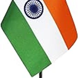 THE FLAG SHOP Indian Miniature Table Flags with A Round Stepped Base Chrome-picture-5