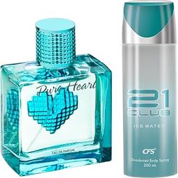 CFS Pure Heart Blue EDP Long Lasting Perfume & Ice Water Deodorant Body Spray-17