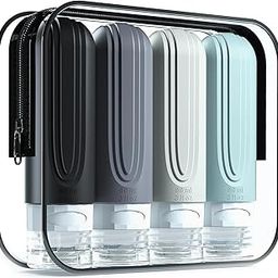 Modiq Travel Bottles for Toiletries TSA-Approved 3Oz (90 ml) Containers BPA-Free, Leak-Proof Silicone | Travel Accessories are Perfect for Carrying Shampoo, Lotions | Available in a convenient 4-Pack-picture-48