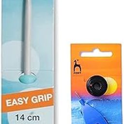 Artonezt Crochet Hooks Needle Ergonomic Knitting Needle with Soft Grip Handles Hook 4.0mm Length 14cm + Tatting Shuttle with Bobbin DIY Weaving Crafts-image-35