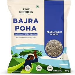 Two Brothers Organic Farms Bajra Poha (500g) | Gluten-Free, High-Fiber & Nutrient-Rich Pearl Millet Flakes | Low GI & Diabetic-Friendly | Sustained Energy & Better Digestion-picture-24